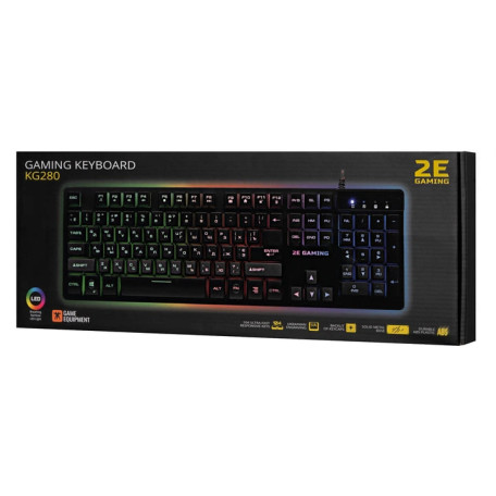 Игровая клавиатура 2E KG280 LED USB Black