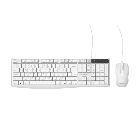 Проводная клавиатура и мышь MYPRO KM1010UB White