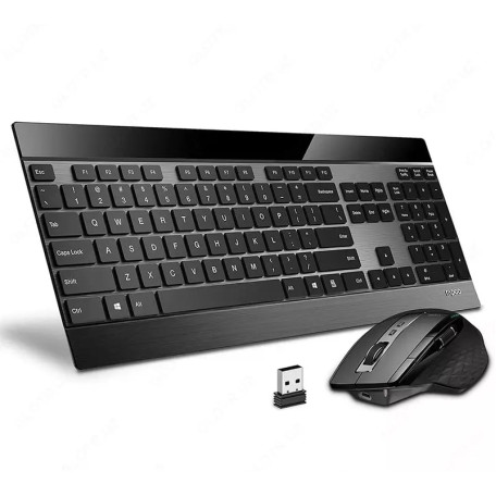 Беспроводная клавиатура и мышь Rapoo 9900M Black